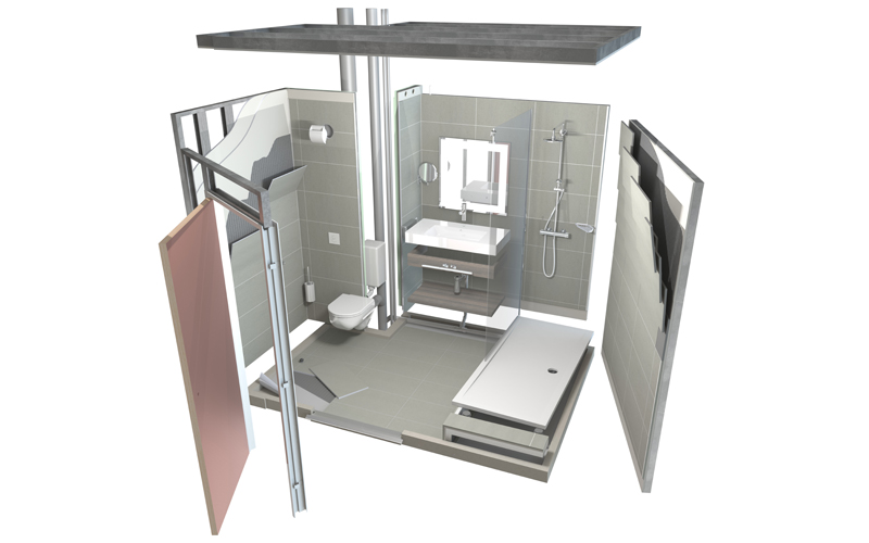 La salle de bains industrialisées HVA Concept - Batiweb